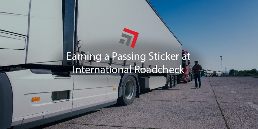 Earning a Passing Sticker at International Roadcheck Truck. Rail